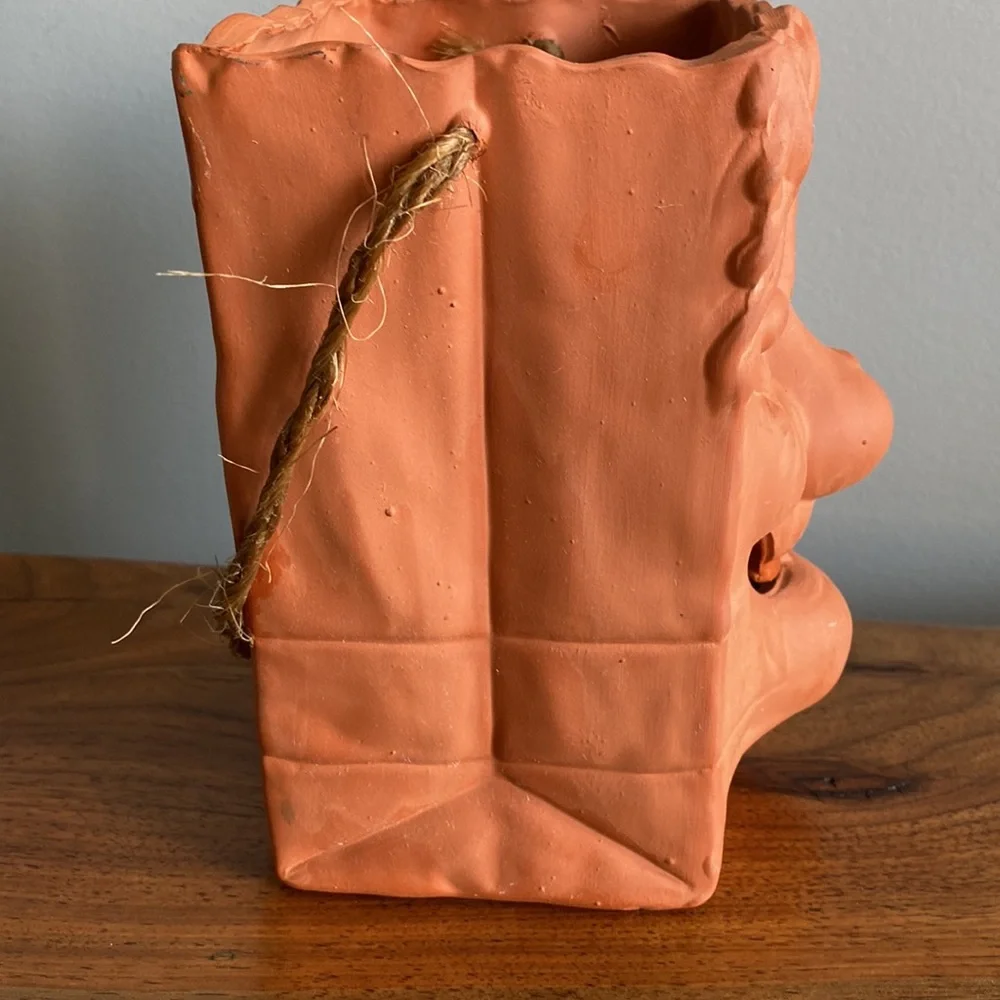 Halloween Terra-cotta witch luminary or wine chiller